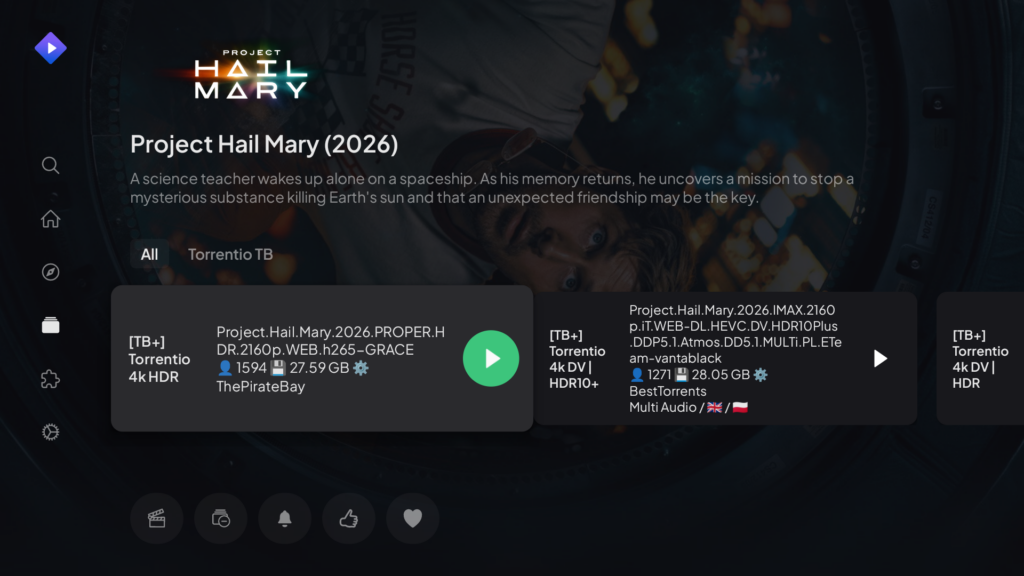 Stremio app allows streaming movies and tv shows directly from bittorent